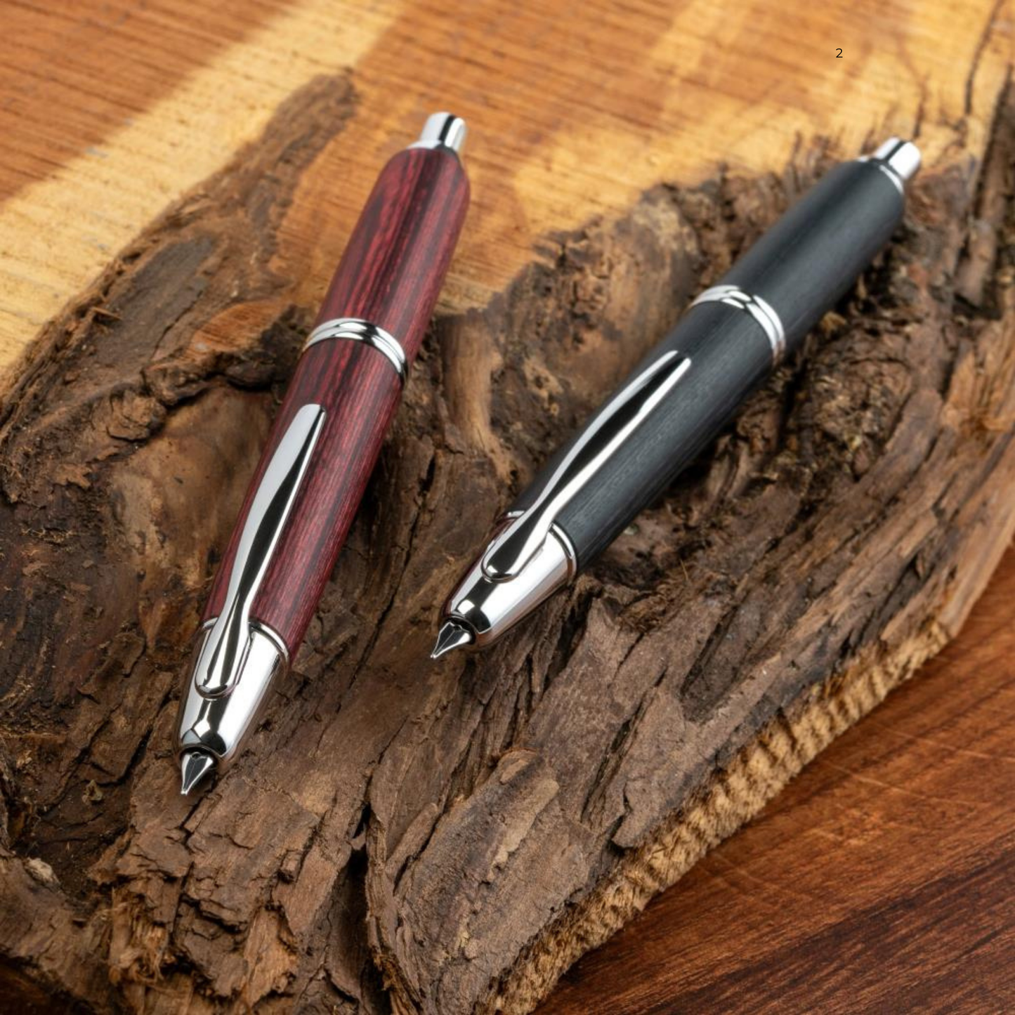 Pilot Vanishing Point Birchwood Black Fountain Pen