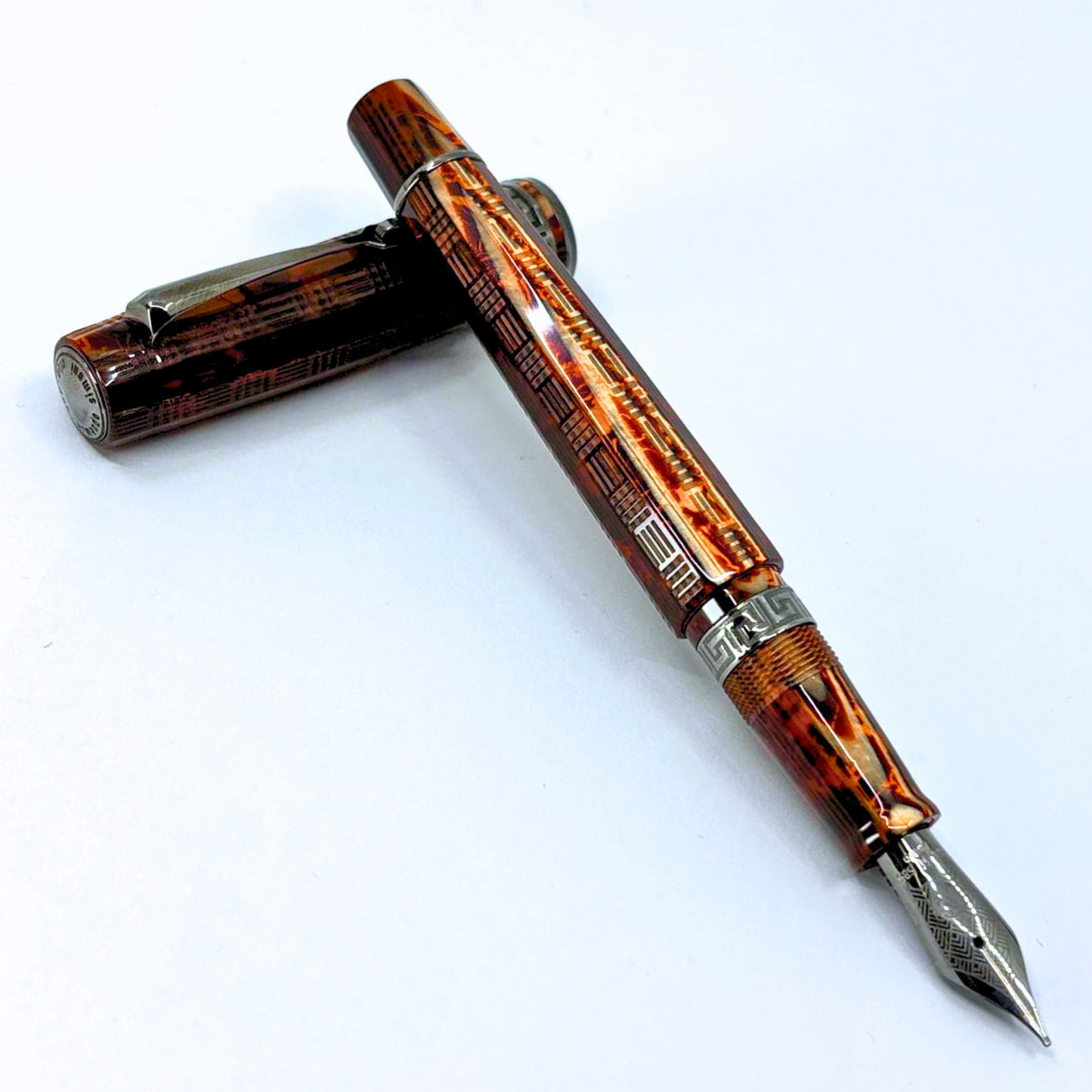 ASC Gladiator Medio Bespoke 2025 Arco Bronze Guilloche Ruthenium Trim- Fountain Pen