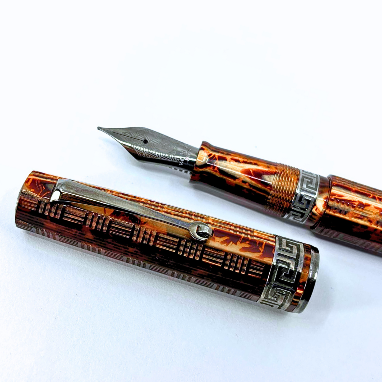 ASC Gladiator Medio Bespoke 2025 Arco Bronze Guilloche Ruthenium Trim- Fountain Pen