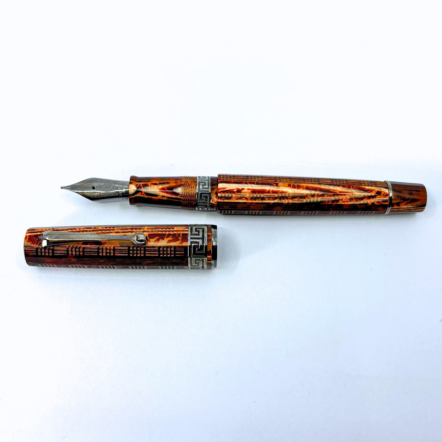 ASC Gladiator Medio Bespoke 2025 Arco Bronze Guilloche Ruthenium Trim- Fountain Pen