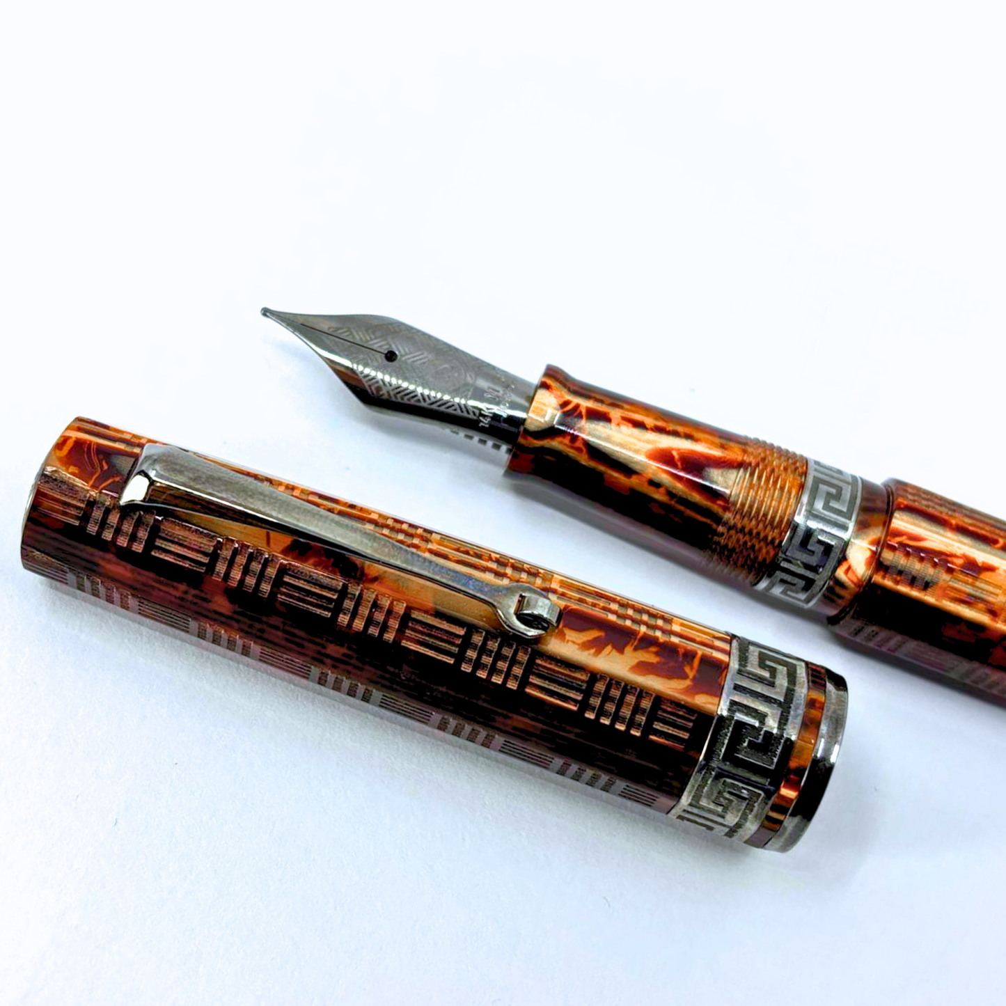 ASC Gladiator Medio Bespoke 2025 Arco Bronze Guilloche Ruthenium Trim- Fountain Pen