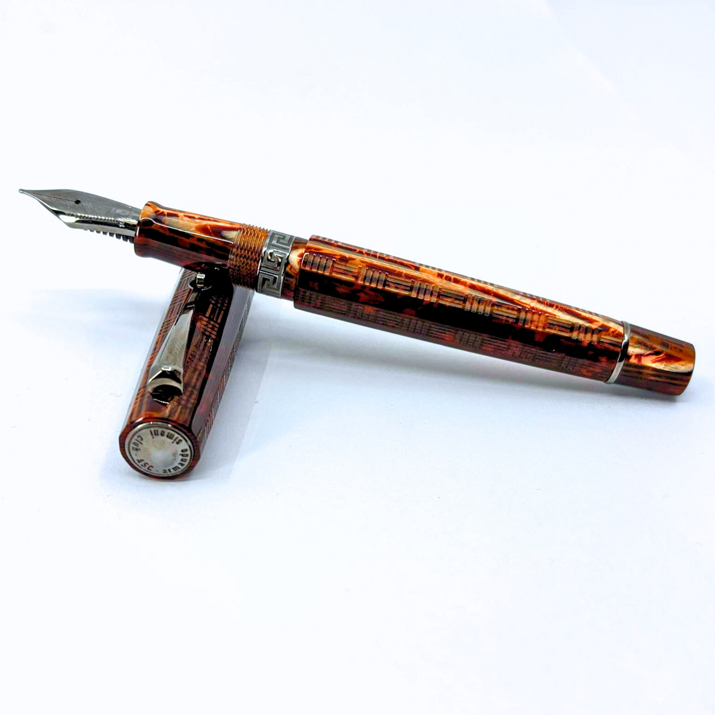 ASC Gladiator Medio Bespoke 2025 Arco Bronze Guilloche Ruthenium Trim- Fountain Pen