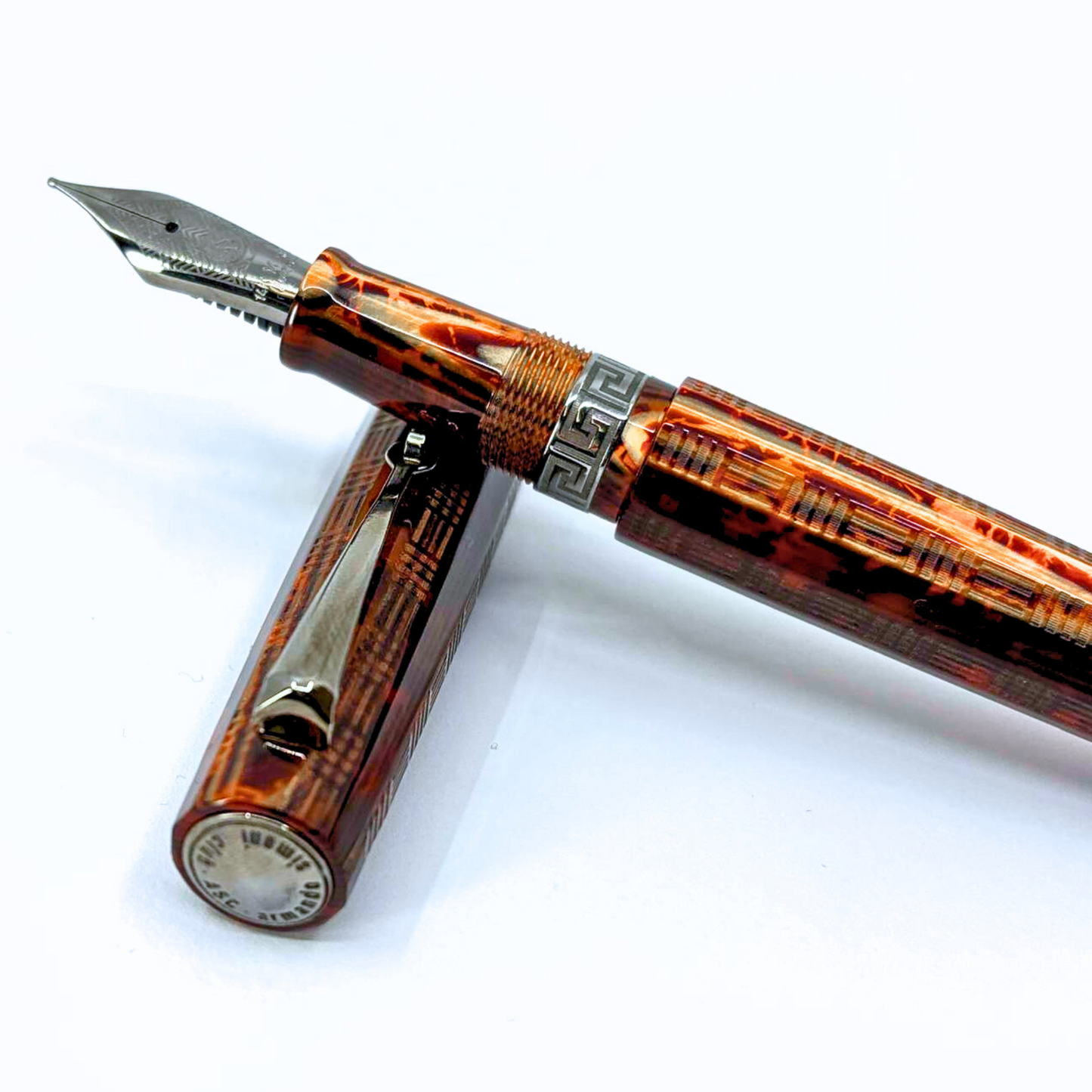 ASC Gladiator Medio Bespoke 2025 Arco Bronze Guilloche Ruthenium Trim- Fountain Pen
