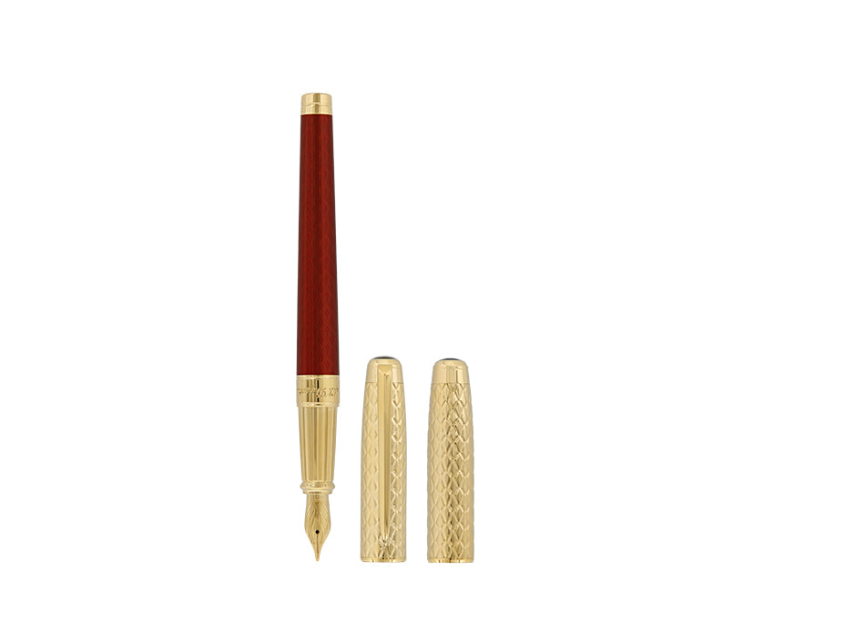 S.T. Dupont Line D Eternity Burgundy & Gold