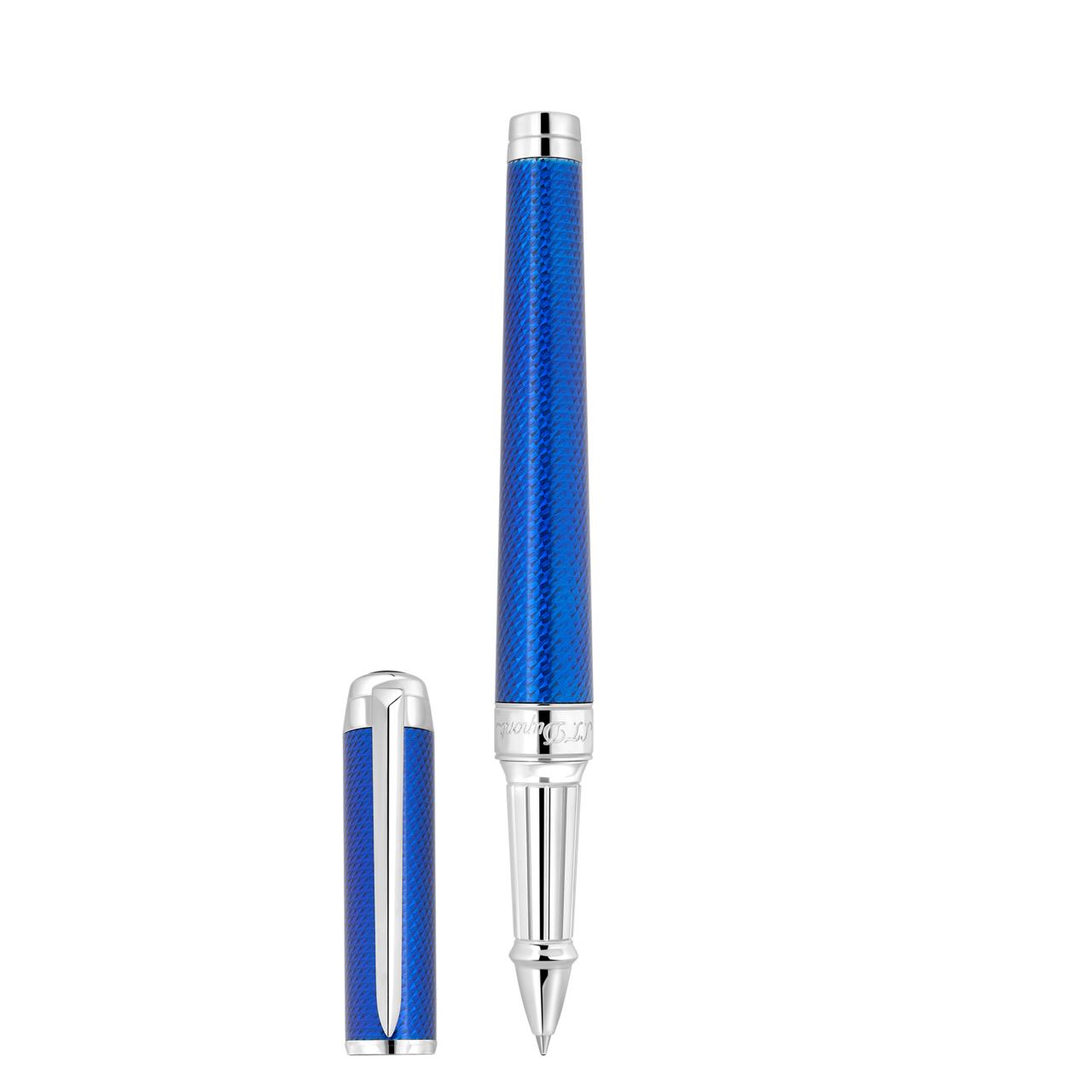 S.T. Dupont Eternity XL Blue Lacquer Over Guilloche - Rollerball