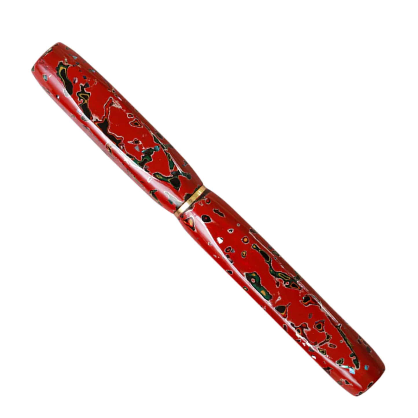 Wancher Densho Tsugaru Aka-age Raden (4 Facets) Fountain Pen