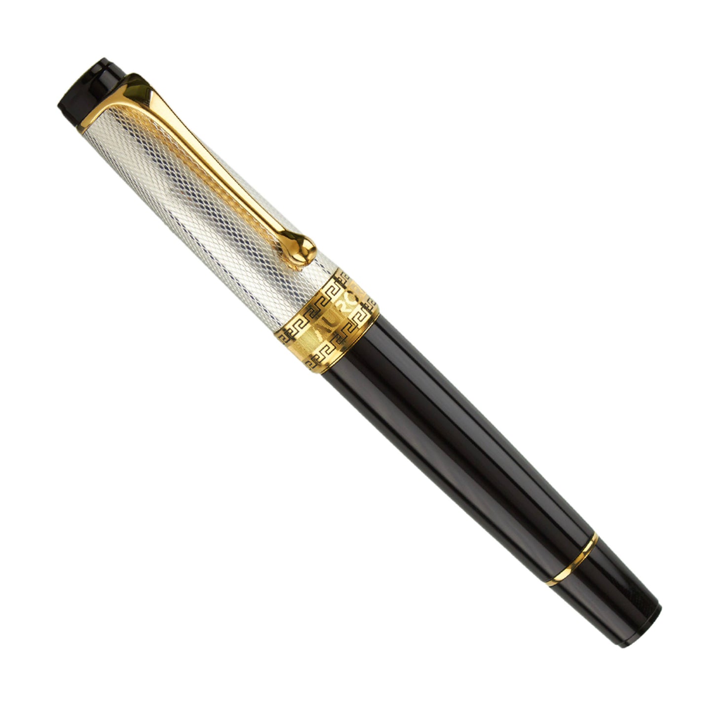 Aurora Optima Black Resin Silver Cap