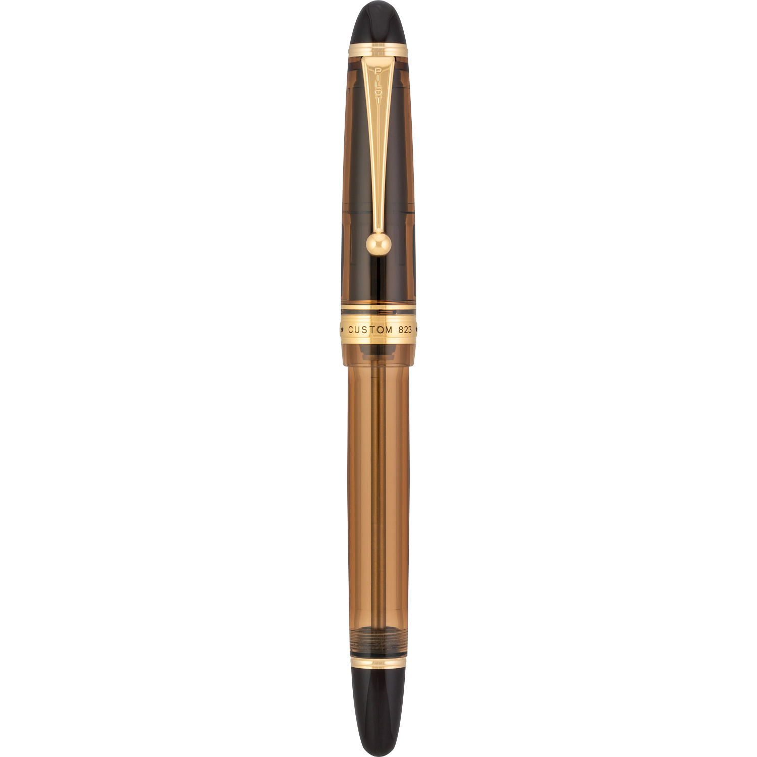 Pilot & Namiki Custom 823 Amber Fountain Pen - Capped