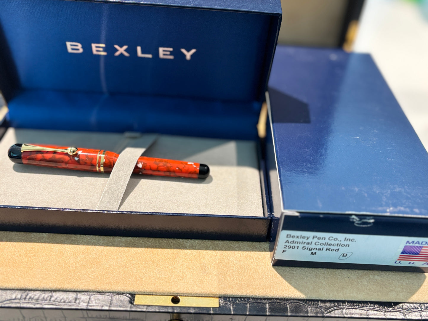 Bexley Admiral Collection Signal Red Steel Nib - Fountain Pen