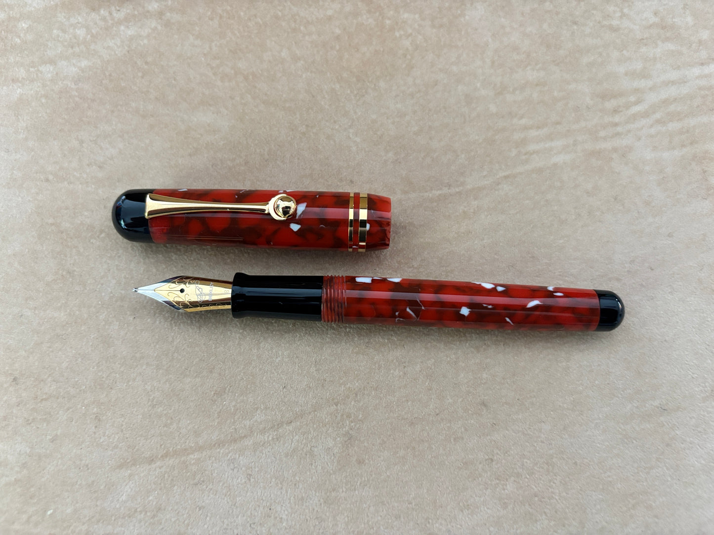 Bexley Admiral Collection Signal Red Steel Nib - Fountain Pen