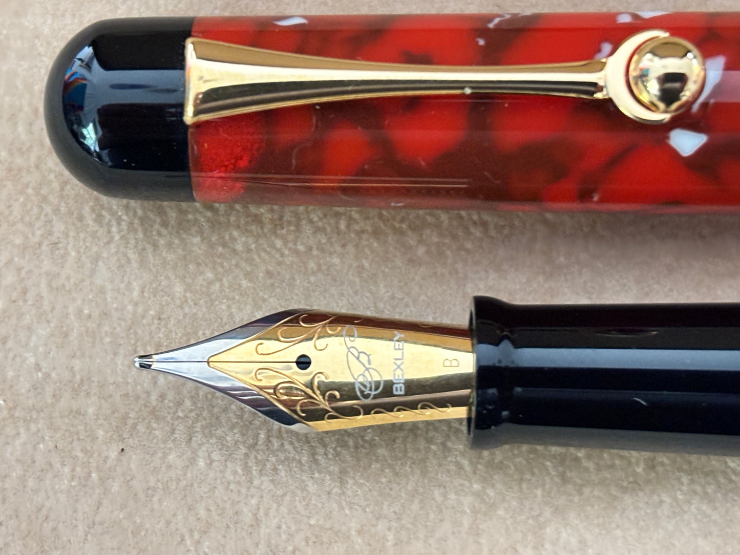 Bexley Admiral Collection Signal Red Steel Nib - Fountain Pen