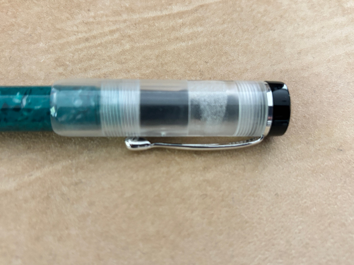 Bexley Deluxe Green Jade with Clear Demo Cap 18k Gold Nib - Fountain Pen
