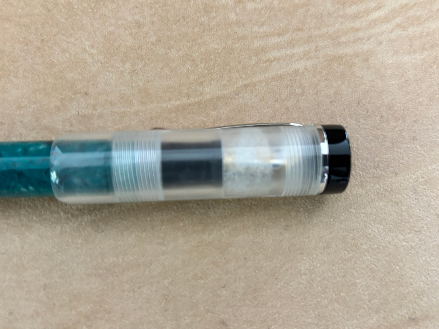 Bexley Deluxe Green Jade with Clear Demo Cap 18k Gold Nib - Fountain Pen