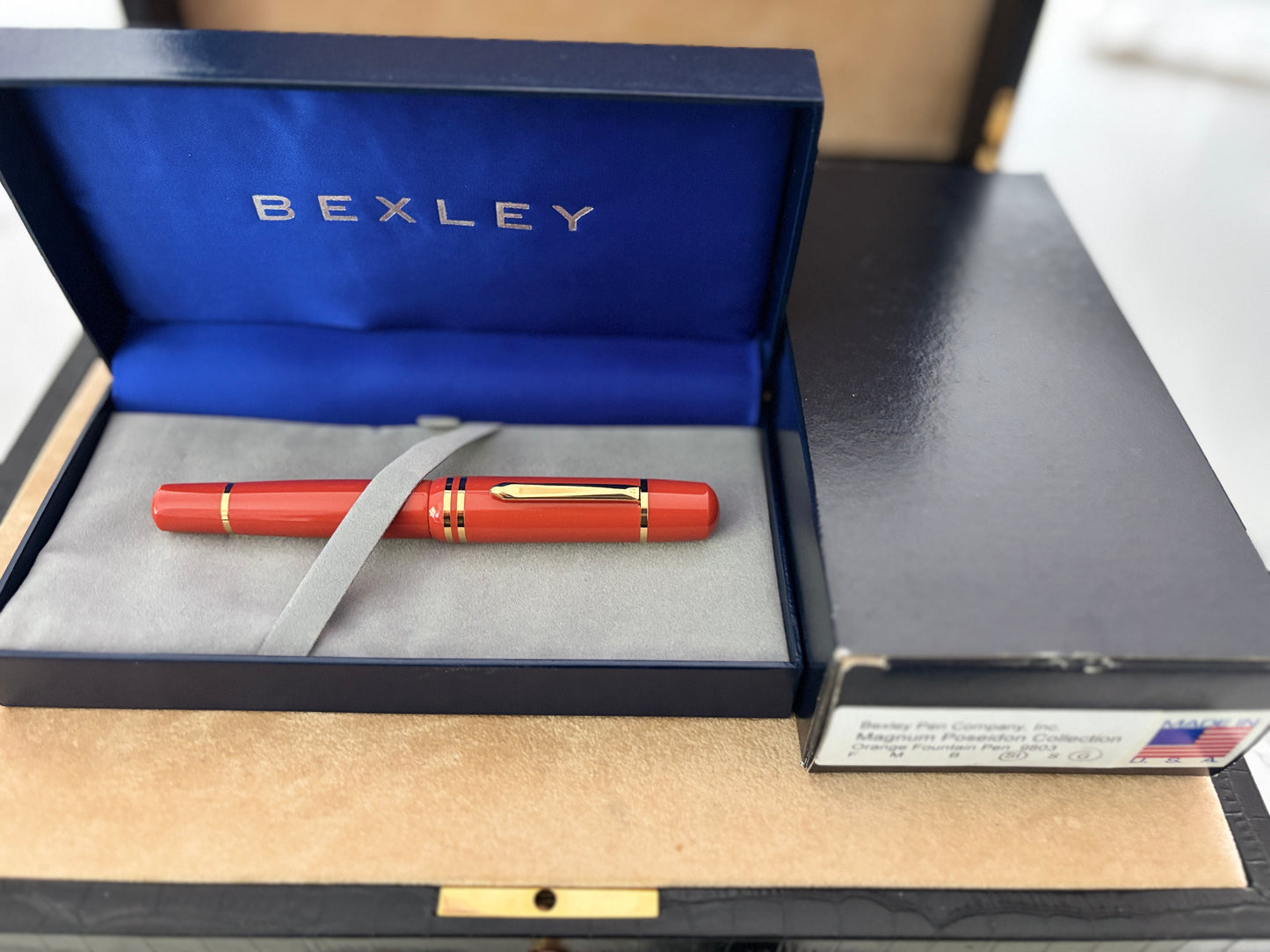 Bexley Magnum Poseidon Orange 18k Gold Nib - Fountain Pen