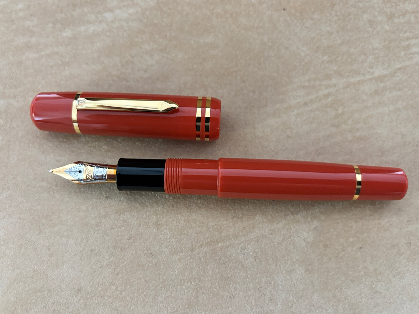 Bexley Magnum Poseidon Orange 18k Gold Nib - Fountain Pen