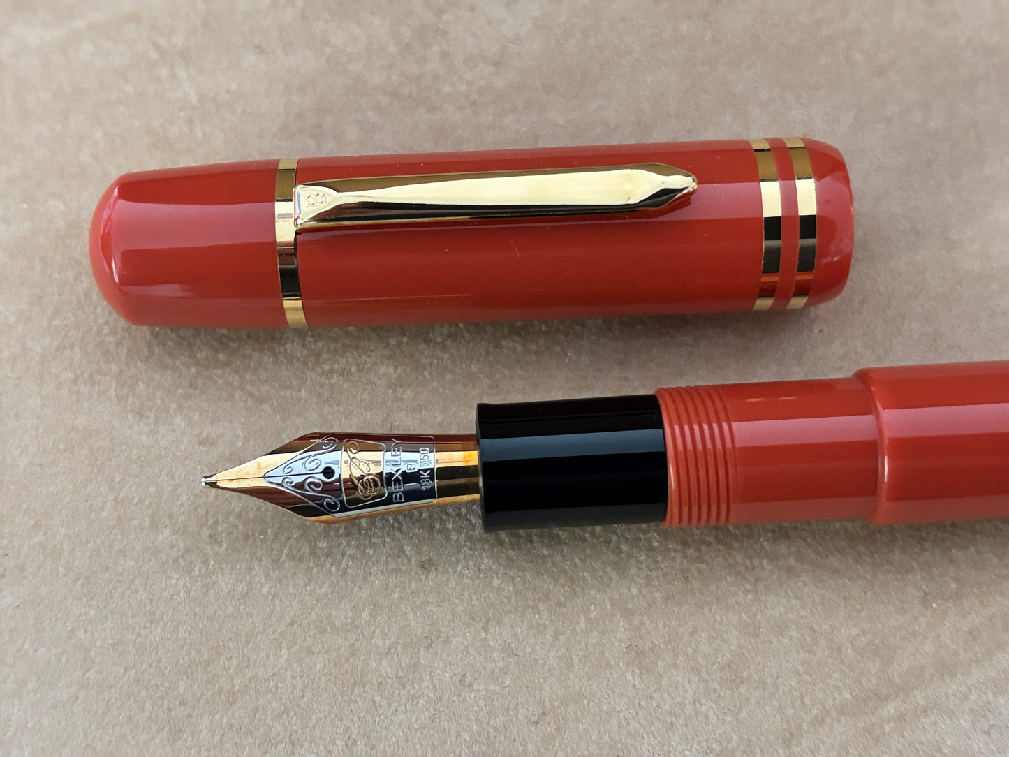 Bexley Magnum Poseidon Orange 18k Gold Nib - Fountain Pen