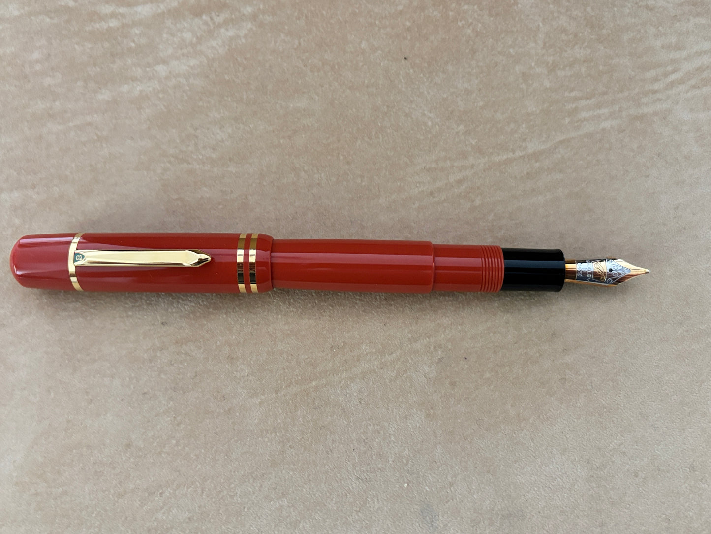 Bexley Magnum Poseidon Orange 18k Gold Nib - Fountain Pen