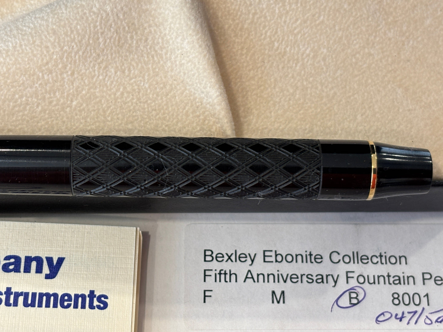Bexley Black Chased Ebonite 5th Anniversary 1993-1998 (047/500) - Fountain Pen
