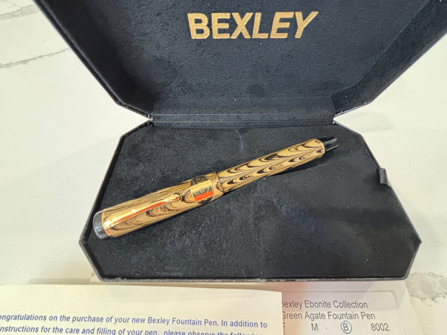 Bexley Green Ripple Ebonite 5th Anniversary 1993-1998 - Fountain Pen