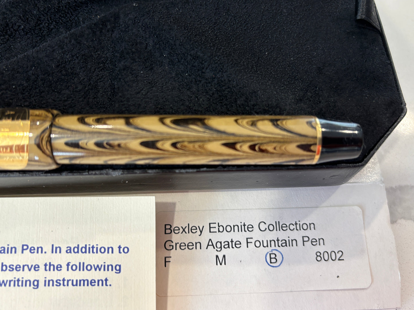 Bexley Green Ripple Ebonite 5th Anniversary 1993-1998 - Fountain Pen