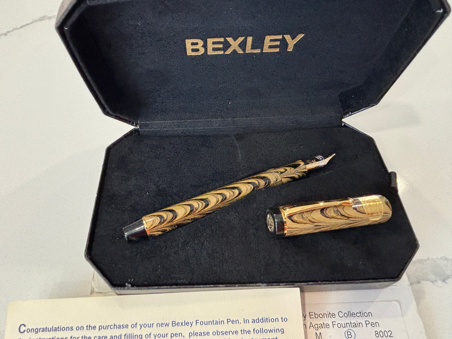 Bexley Green Ripple Ebonite 5th Anniversary 1993-1998 - Fountain Pen