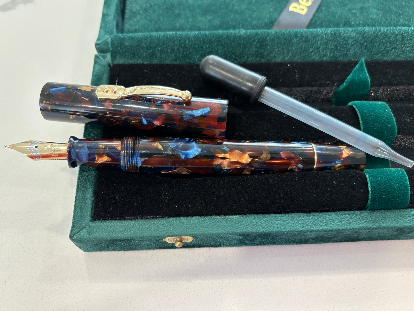 Bexley Grand Finale Tiger Eye Oversize Eyedropper Filler - Fountain Pen
