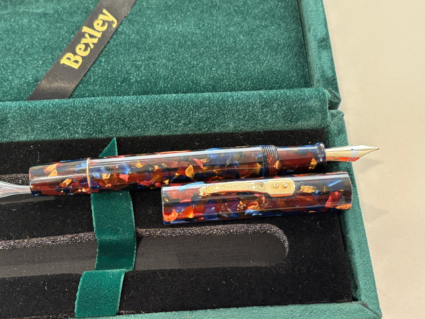 Bexley Grand Finale Tiger Eye Oversize Eyedropper Filler - Fountain Pen