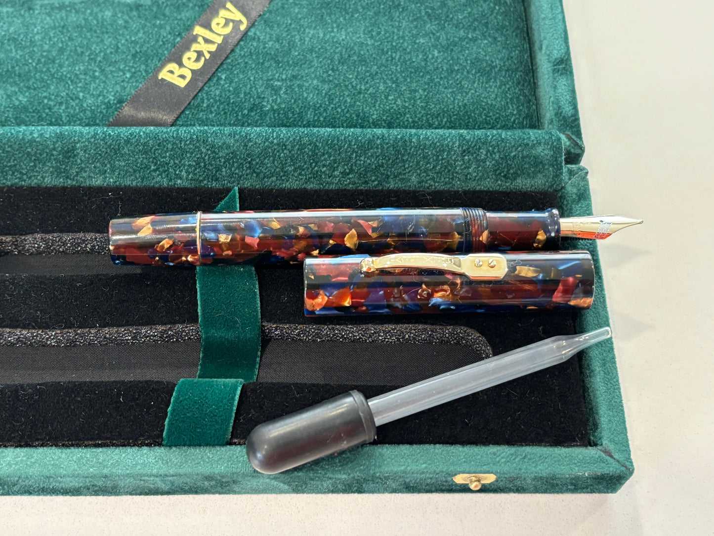 Bexley Grand Finale Tiger Eye Oversize Eyedropper Filler - Fountain Pen