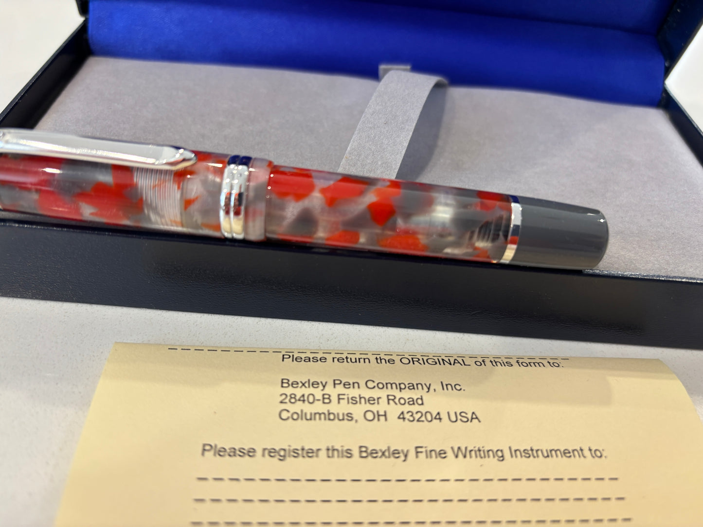 Bexley Poseidon Red Rhodium Trim (Circa 2014) - Fountain Pen
