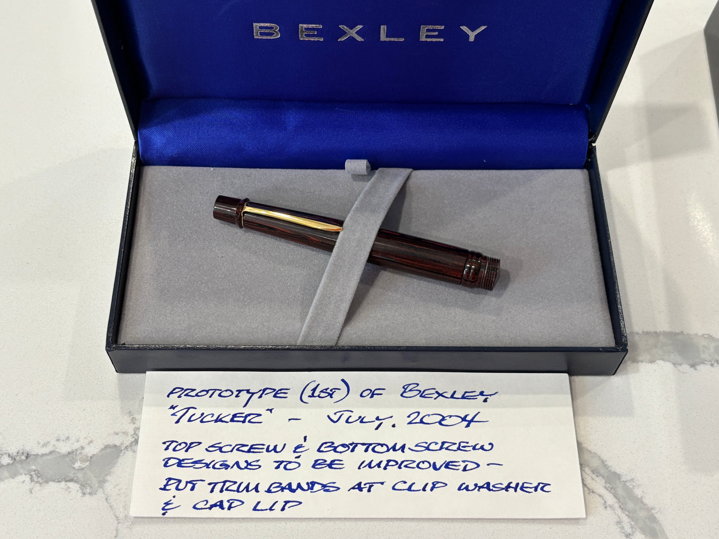 Bexley Tucker Prototype Rosewood Hard Rubber (Circa 2004) - Fountain Pen