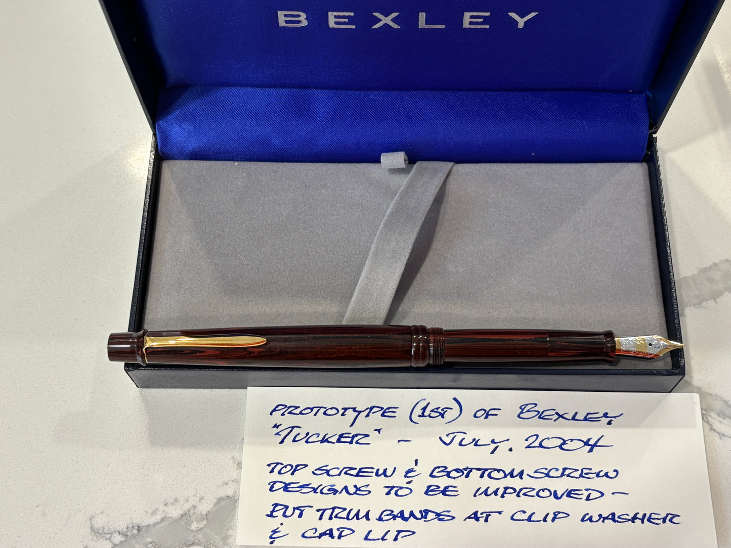 Bexley Tucker Prototype Rosewood Hard Rubber (Circa 2004) - Fountain Pen