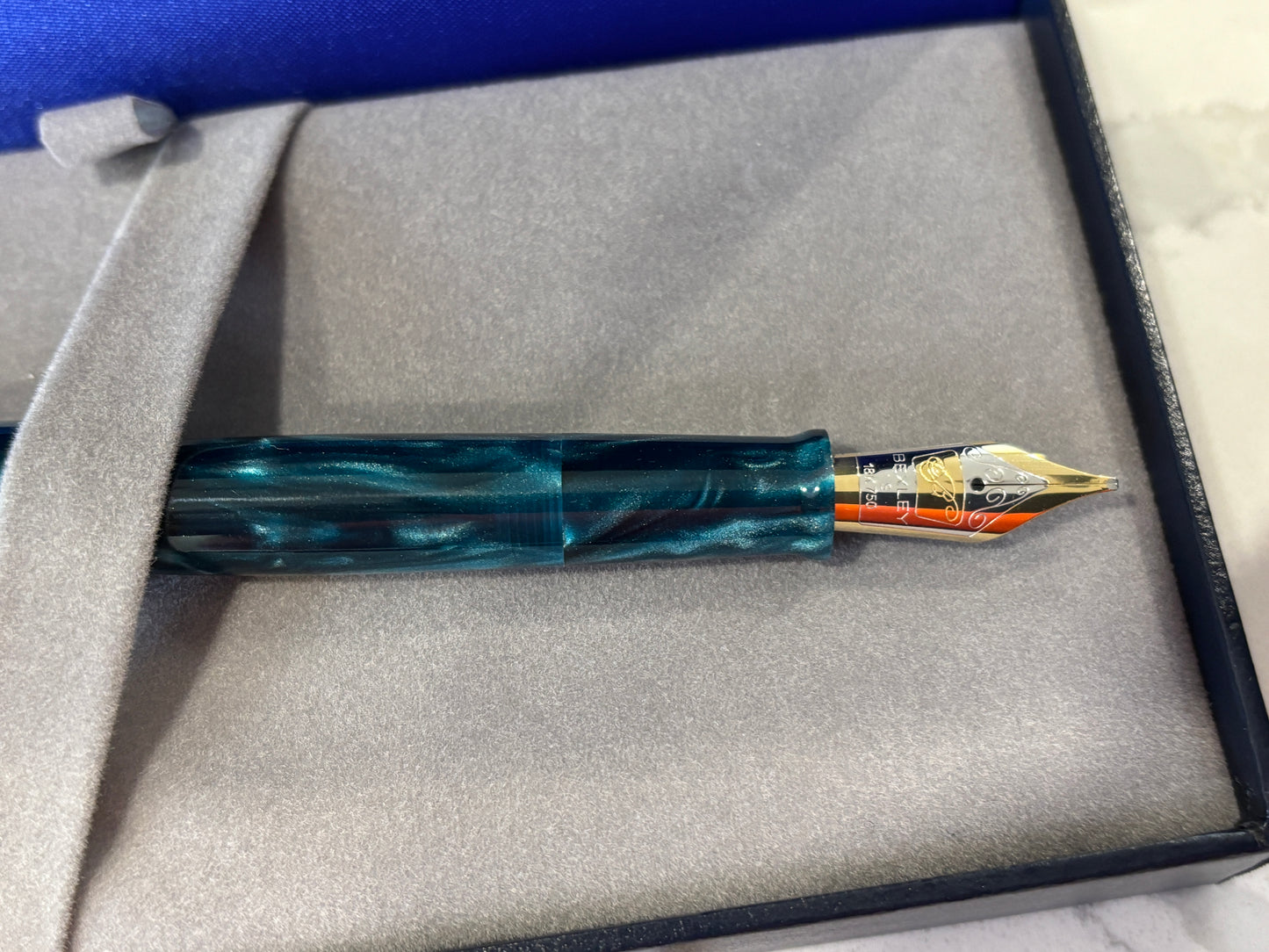 Bexley Tuck-Away Teal Pearl (Circa 2009) - Fountain Pen