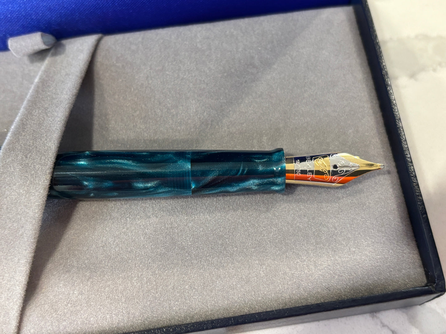 Bexley Tuck-Away Teal Pearl (Circa 2009) - Fountain Pen