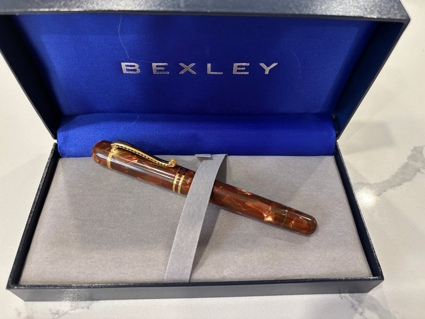 Bexley Custom Terra Cotta True Celluloid Gold Trim (Circa 2006) - Fountain Pen