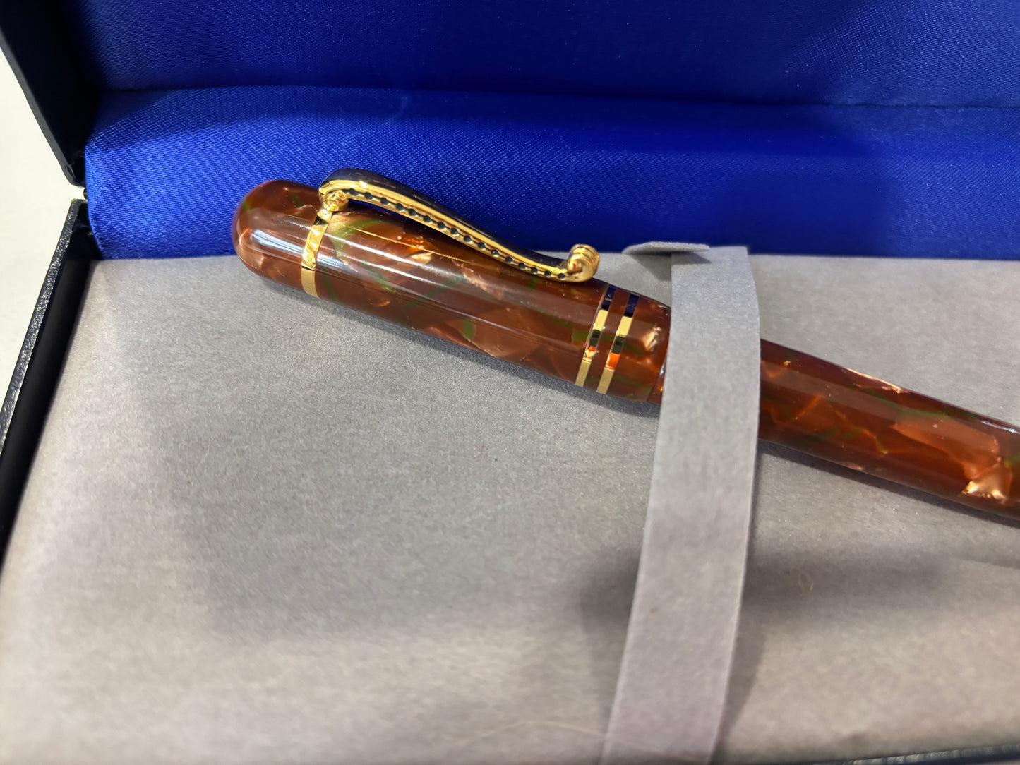 Bexley Custom Terra Cotta True Celluloid Gold Trim (Circa 2006) - Fountain Pen