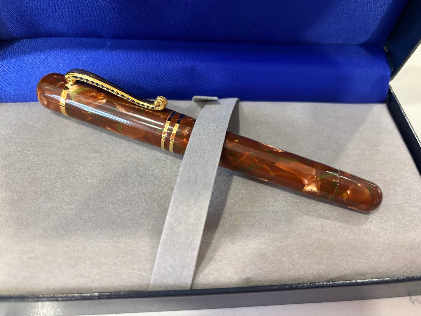 Bexley Custom Terra Cotta True Celluloid Gold Trim (Circa 2006) - Fountain Pen