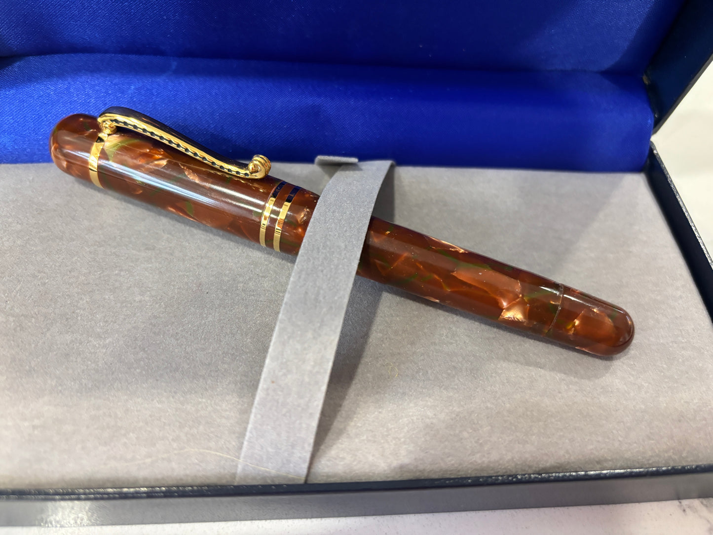 Bexley Custom Terra Cotta True Celluloid Gold Trim (Circa 2006) - Fountain Pen