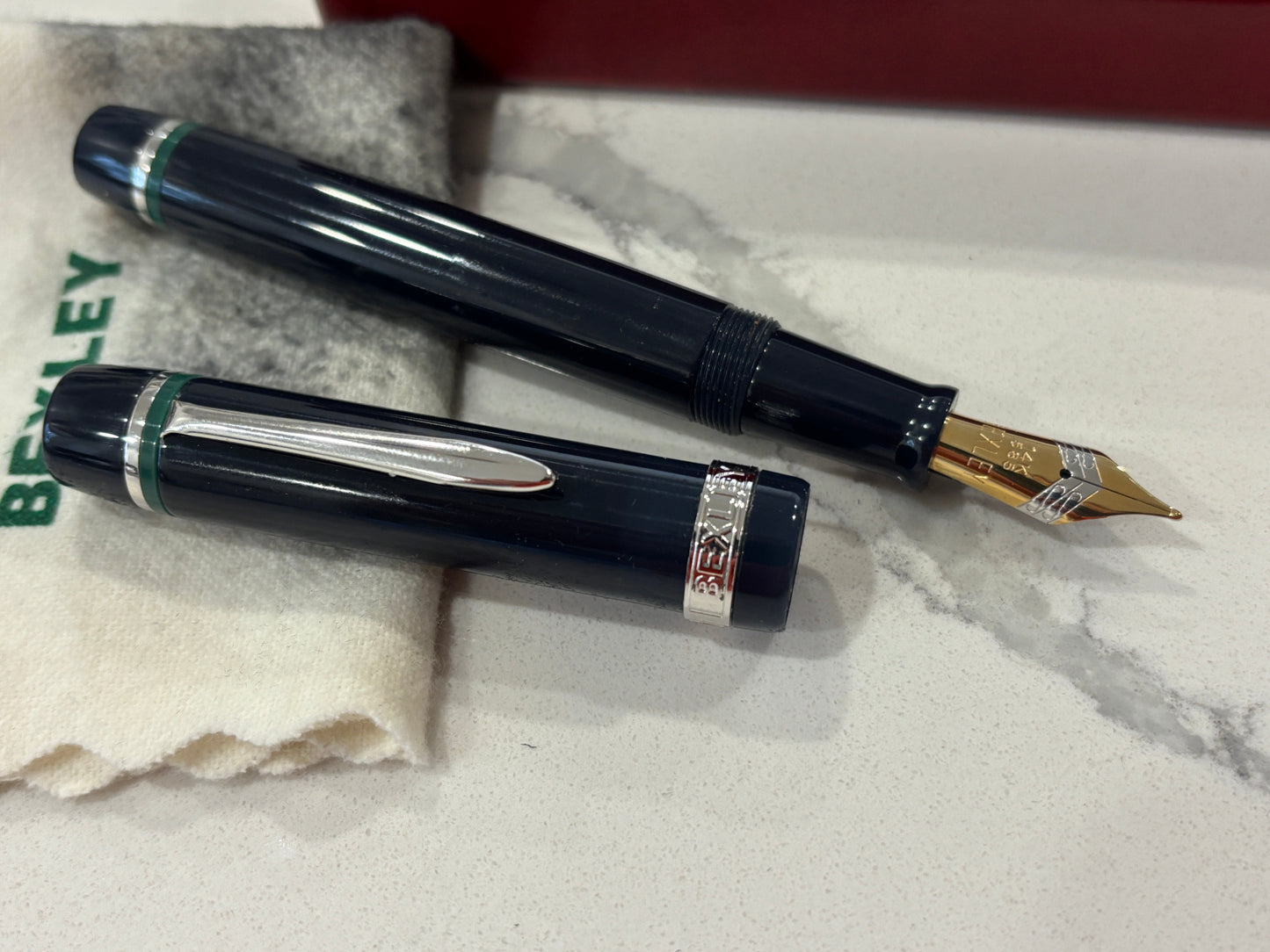 Bexley Equipoise Empire Blue Rhodium Trim (Circa 1995) - Fountain Pen