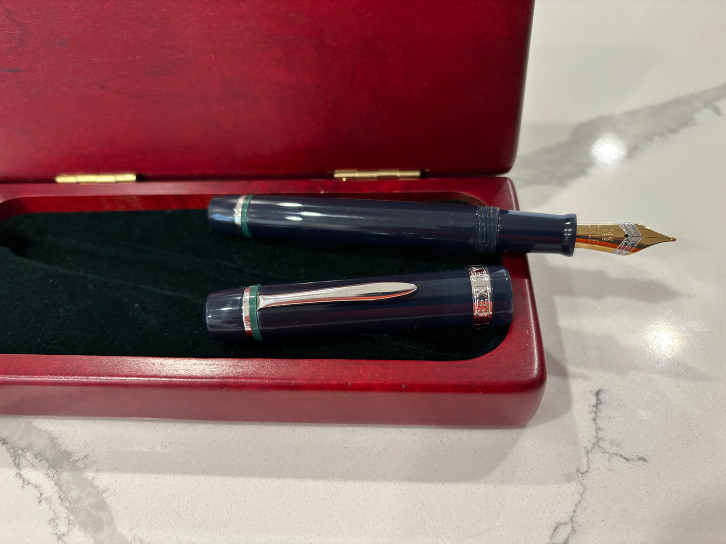 Bexley Equipoise Empire Blue Rhodium Trim (Circa 1995) - Fountain Pen