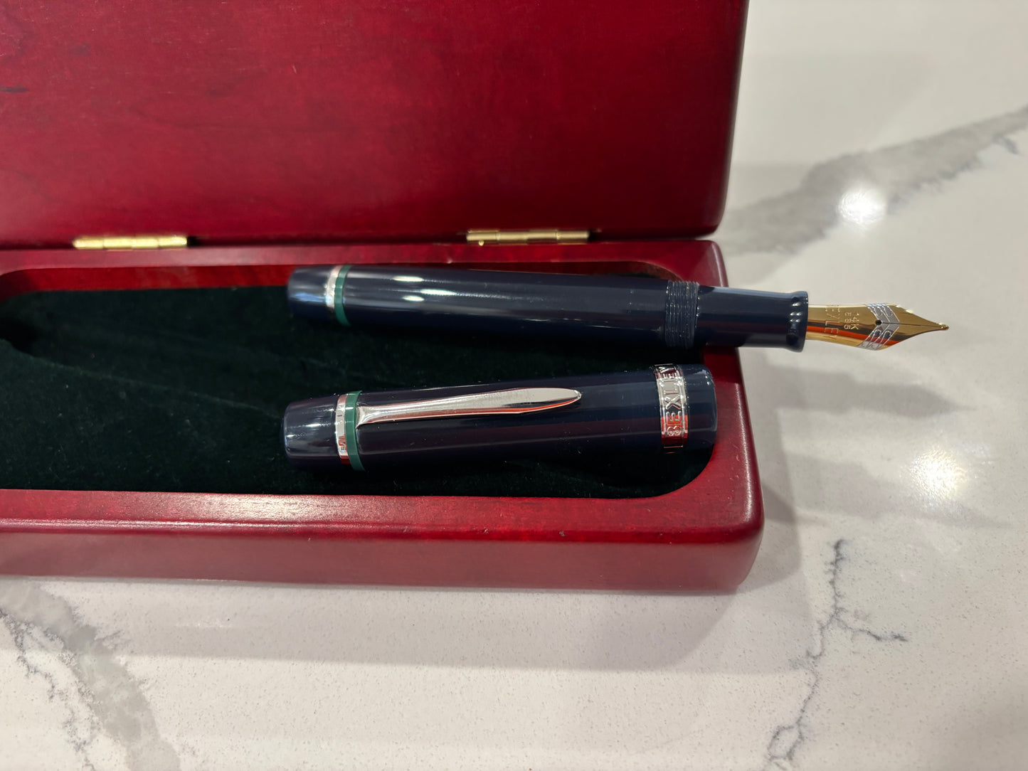 Bexley Equipoise Empire Blue Rhodium Trim (Circa 1995) - Fountain Pen