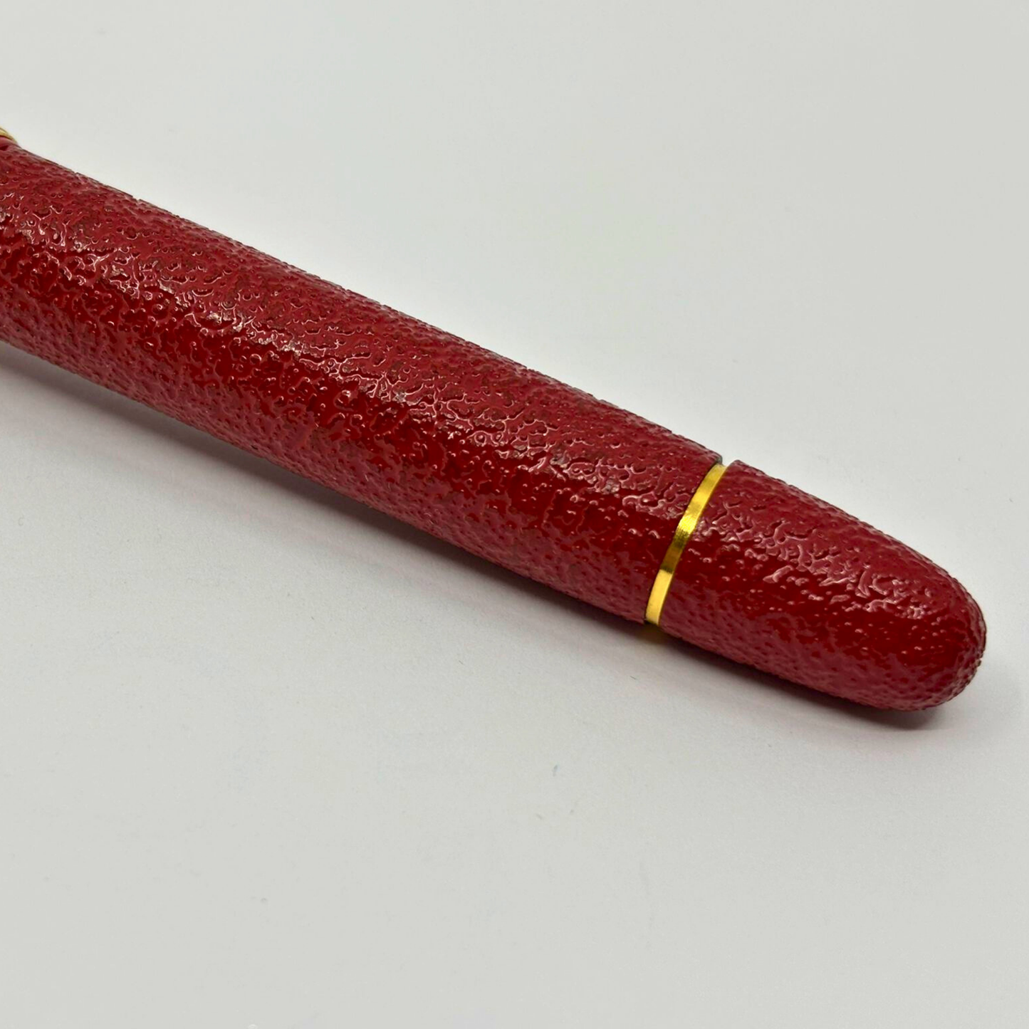 Nakaya Portable Writer Ishime-Kanshitsu Aka-tamenuri with Gold Ring - Fountain Pen