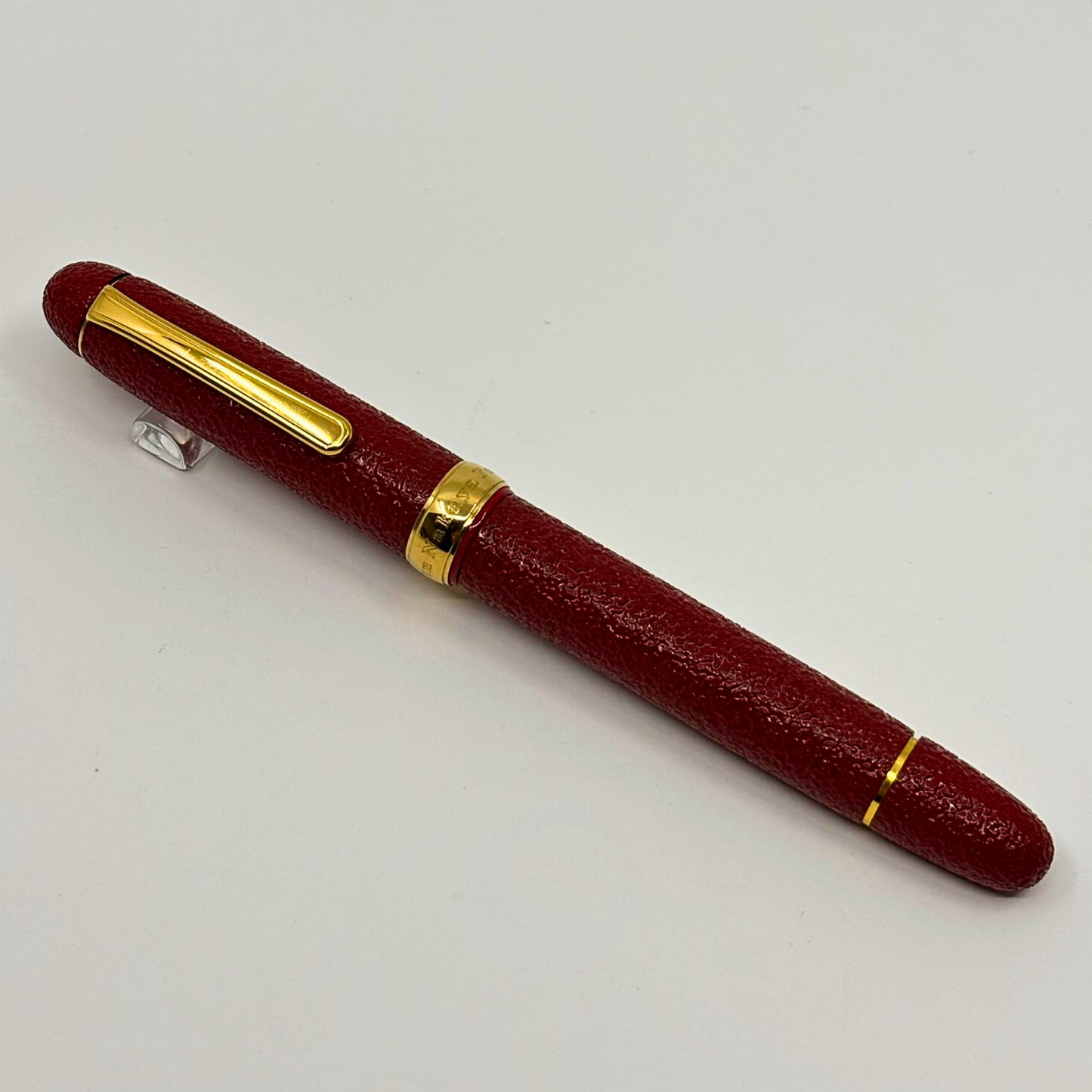 Nakaya Portable Writer Ishime-Kanshitsu Aka-tamenuri with Gold Ring - Fountain Pen
