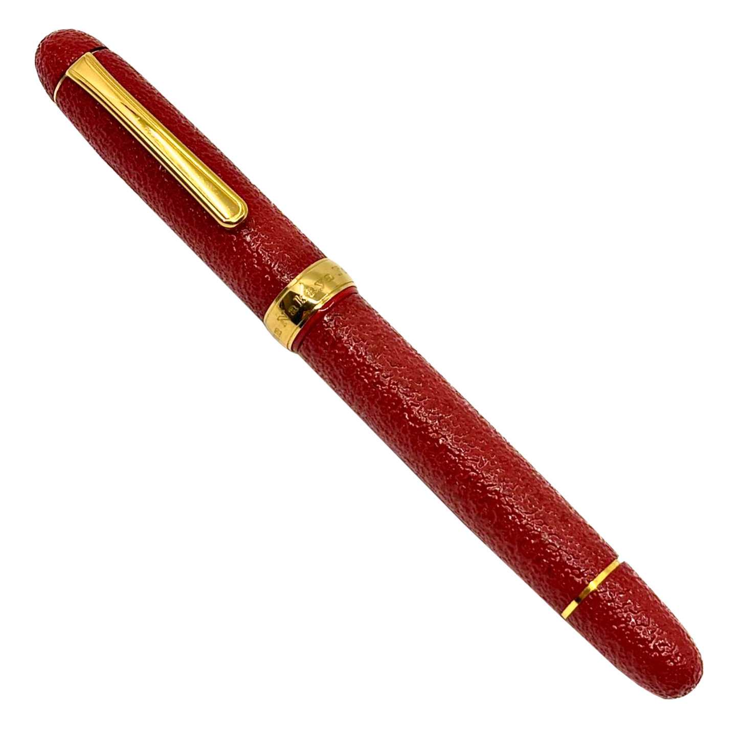 Nakaya Portable Writer Ishime-Kanshitsu Aka-tamenuri with Gold Ring - Fountain Pen