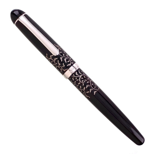 Nakaya Briarwood Deep Gloss Chinkin Arabesque Platinum