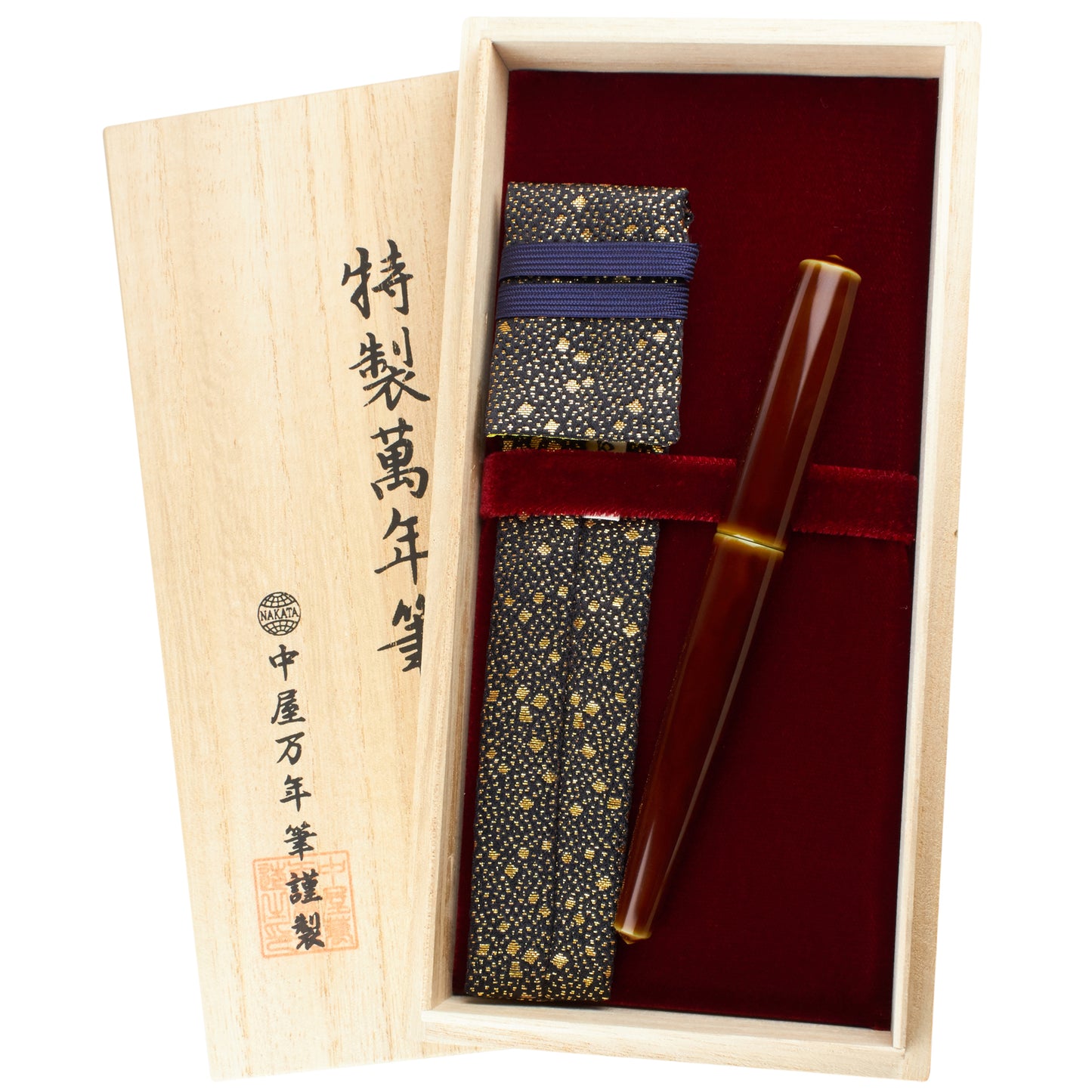 Nakaya Naka-ai Cigar Ballpen Heki-tamenuri Gold