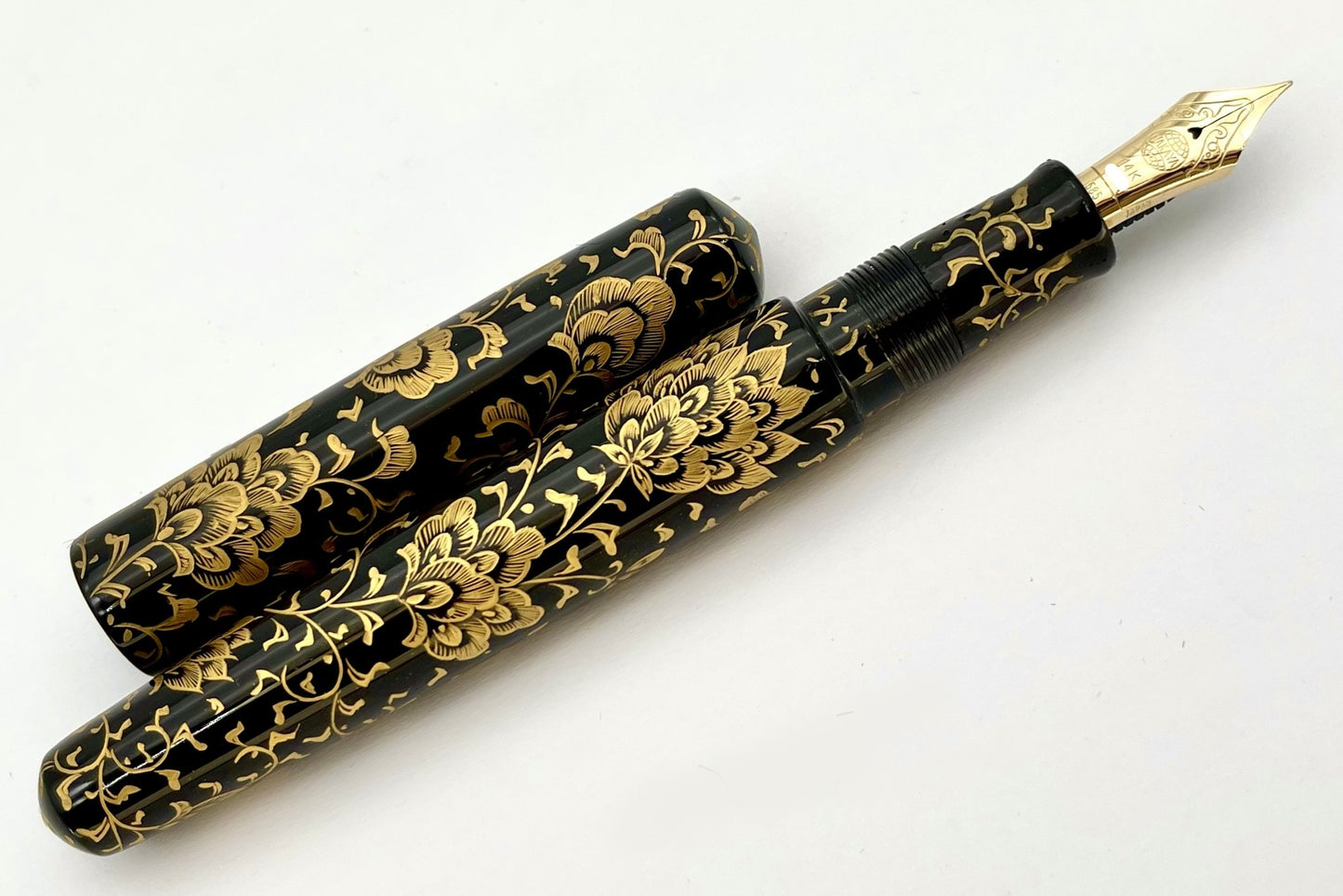 Nakaya Piccolo Writer Chinkin Housoge Black Gold