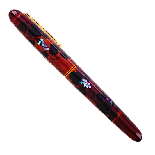 Nakaya Portable Writer Yakou Maki-e Grapes and Wine Glass