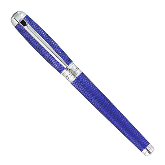 S.T. Dupont Line D Large Firehead Guilloché Ocean Blue