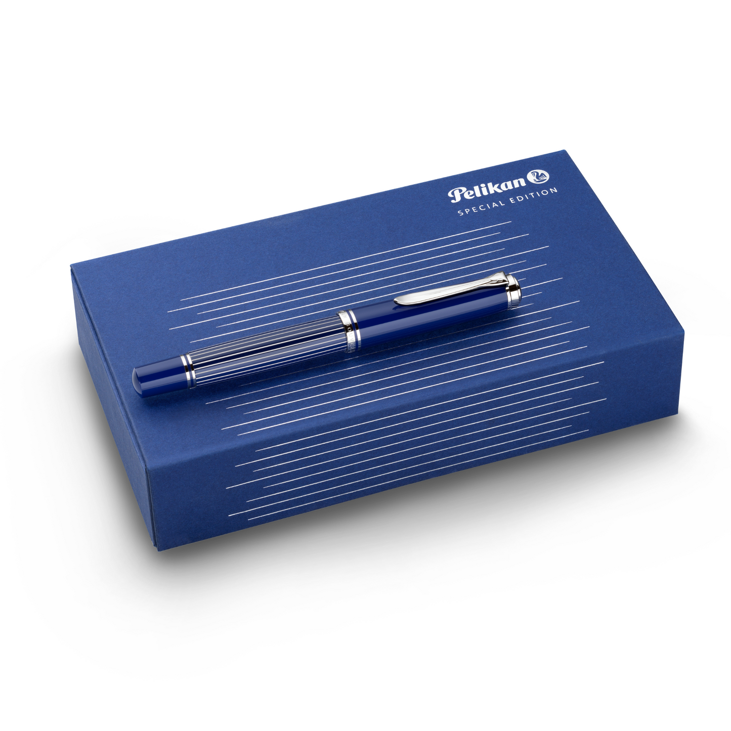 Pelikan Souveran M805 Metal Striped Blue Fountain Pen