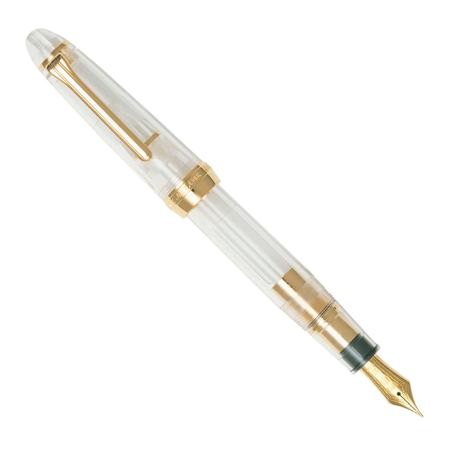 Sailor 1911 Large Demonstrator w/Gold Trim- Fountain Pen (21Kt Nib)